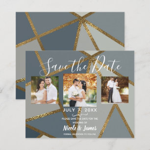 Teintes grises et bronze Mariage moderne Enregistr