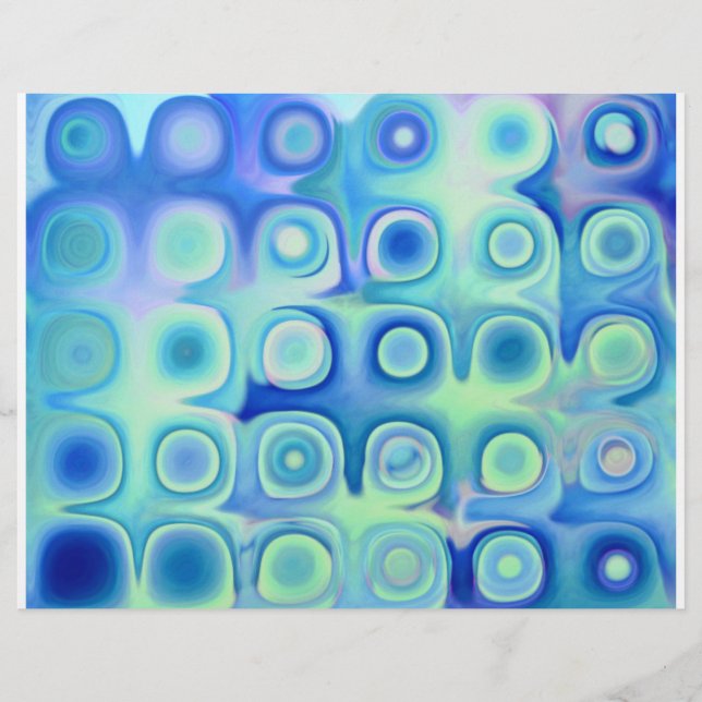 Teintes océaniques Turquoise - Papier à gratter-ci (Devant)