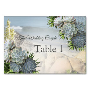 Teintes succulentes de bleus pâles Cartes de table