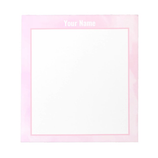 Teinture à tarte rose - Bloc-notes personnalisé (Devant)