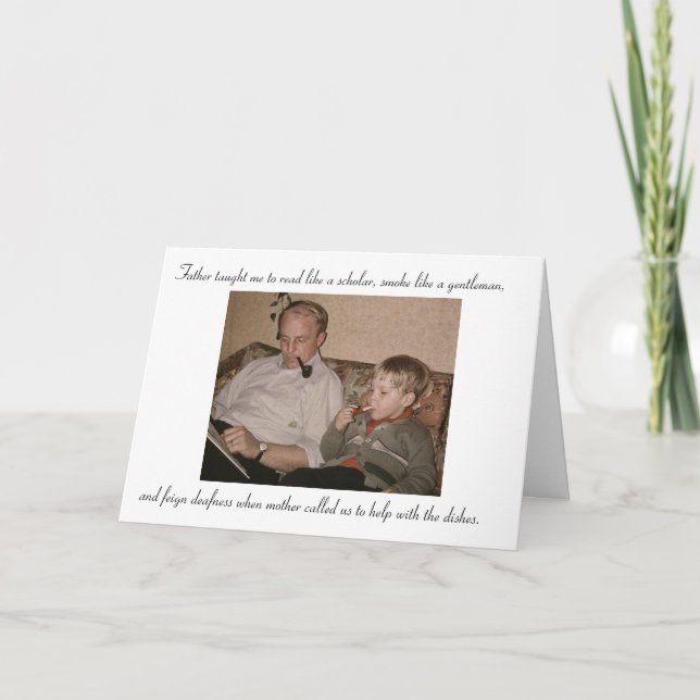 Tel père, tel fils carte de fête des pères (Devant)