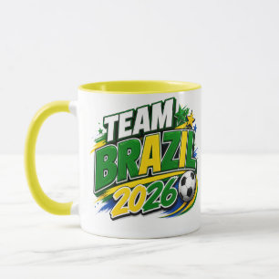 TÉLÉ BRAZIL 2026 Mug pour les fans de football B