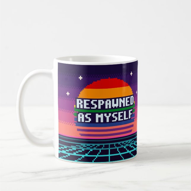 Téléchargé En Tant Que Moi-même Mug Pixel Fierté (Gauche)