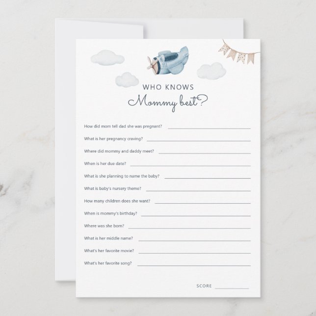 Téléchargeable Qui Connaît Maman Meilleure Carte D (Devant)