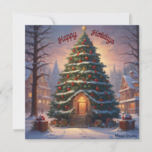 Téléchargement AI de porte dans une carte de Noël 
