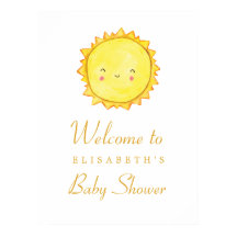 Téléchargement de Sun Baby shower Affiche de bienv