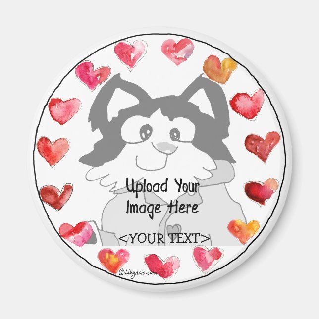 Télécharger Photo Cartoon Hearts Magnets personnal (Devant)