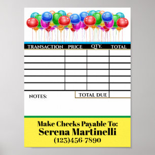 TÉLÉCHARGEZ Votre Affiche de Feuille de Facture