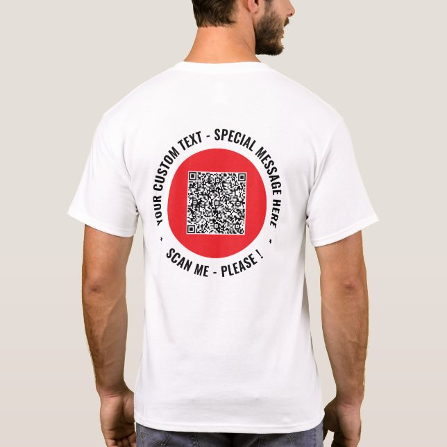 Téléchargez Votre Code QR T-Shirt à Marque Ajouter (Dos)