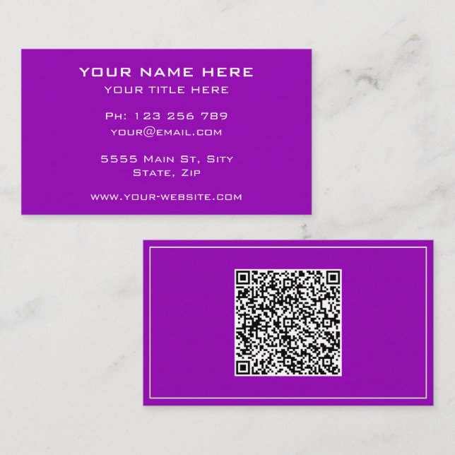 Téléchargez votre exemple de carte de visite avec  (Devant / Derrière)
