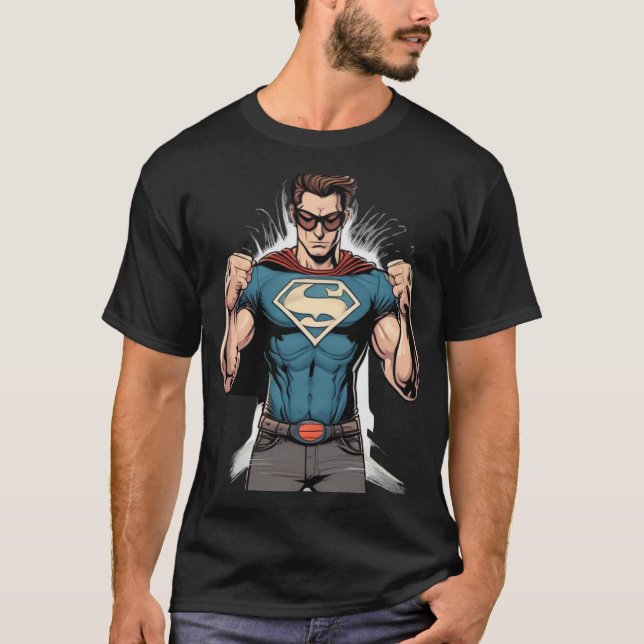 Télécinétique Superhero T-shirt design (Devant)