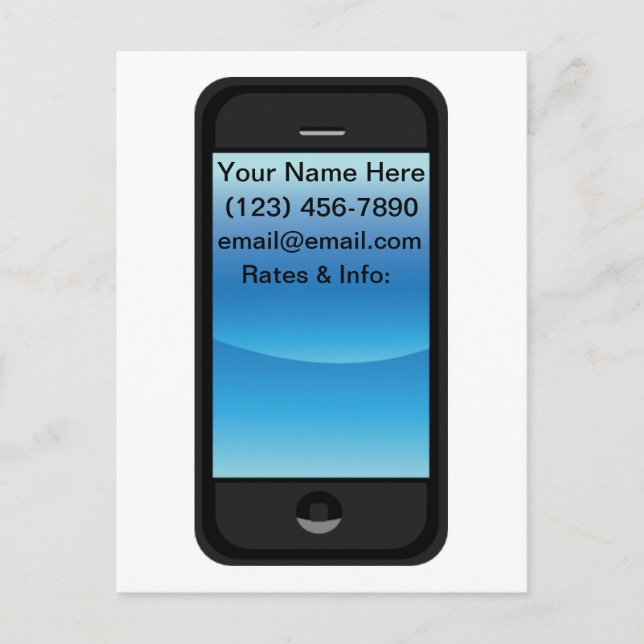 Téléphone Baby-sit Carte postale (Devant)