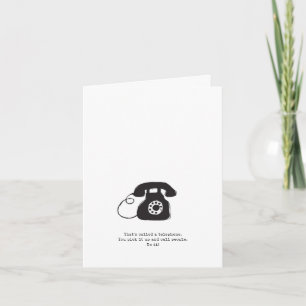 Téléphone Carte de voeux de l'ancienne école