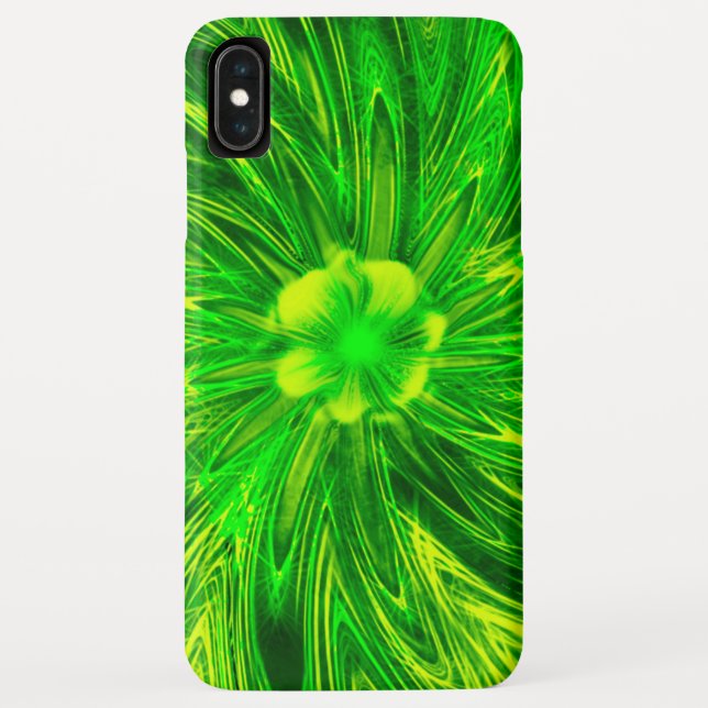 Téléphone / coque ipad Lignes Abstraites Fleur ver (Dos)