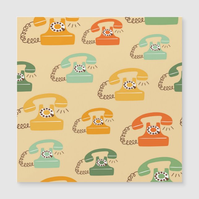 Téléphones rétro, motif sans couture colorée. (Devant)