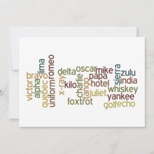 Téléphonie alphabétique A à Z phonétique (mot)