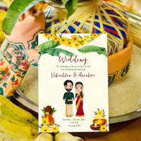 Telugu faire-part de mariage indien du sud tamoul