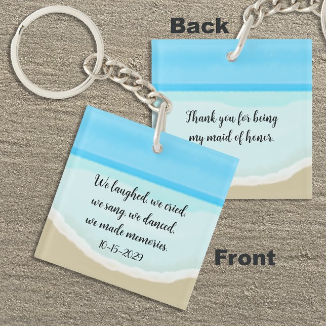 Témoin de mariage remerciement porte-clés de plage (Créateur téléchargé)