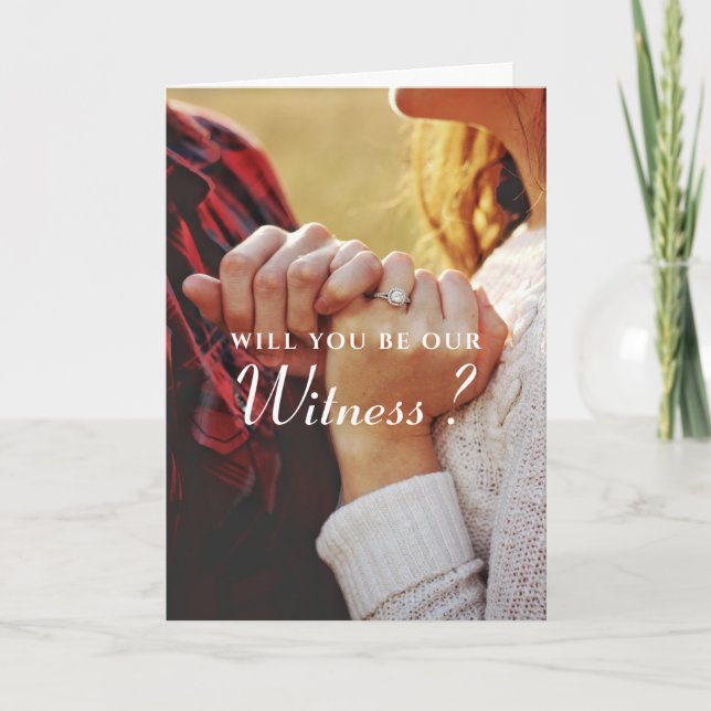 Témoin personnalisé, carte Mariage (Devant)