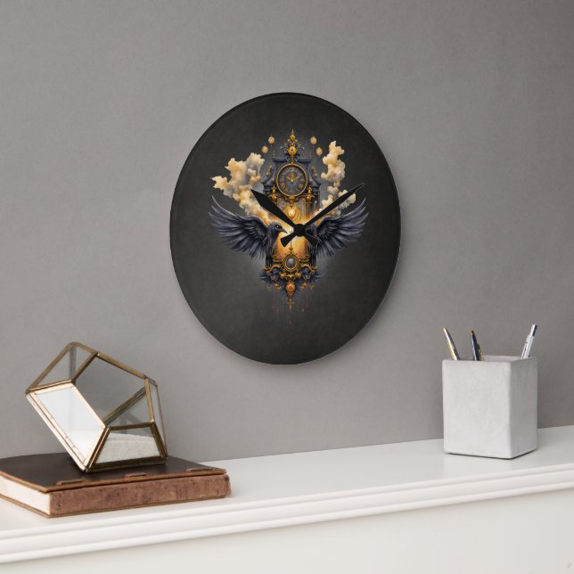 Témoins éternels – Horloge du destin cramoisi. (Bureau)