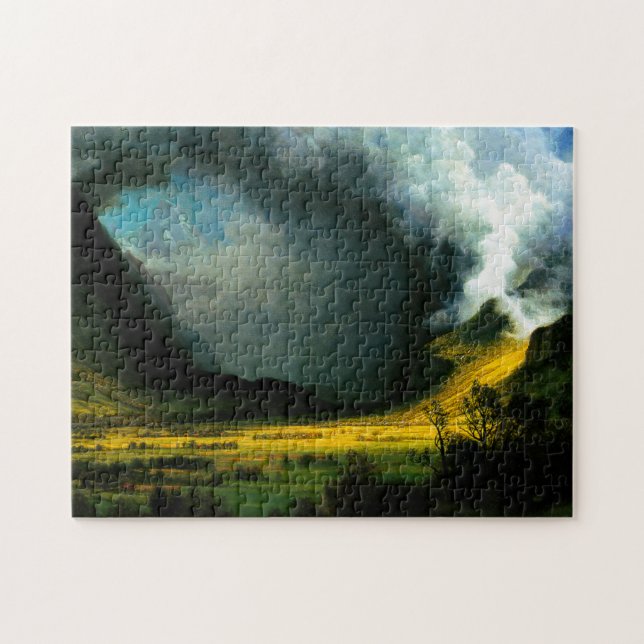 Tempête d'Albert Bierstadt dans le puzzle de (Horizontal)