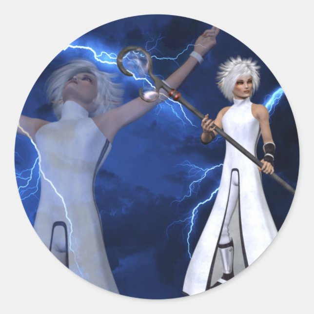 Tempête de foudre - Stickers Imaginaire/Anime (Devant)
