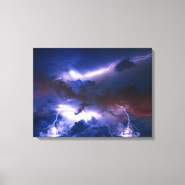 Tempête de l'éclairage artistique murale en toile (Recto)