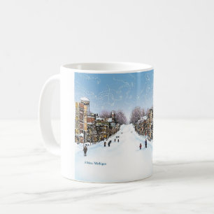 Tempête de neige de la tasse 1978 de café d'art