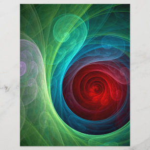 Tempête rouge Floral Art moderne Abstrait Motif co