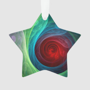 Tempête rouge Floral Art moderne Abstrait Motif co