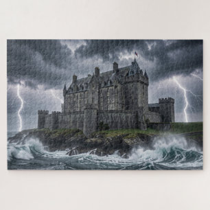 Tempête sur le puzzle casse-tête du château