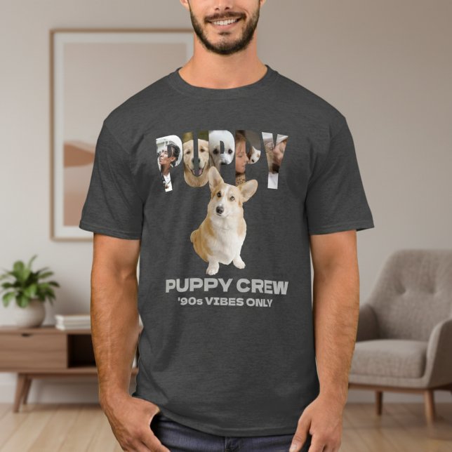 Template Men's T-Shirts Pet Puppy Custom Photo  (Créateur téléchargé)