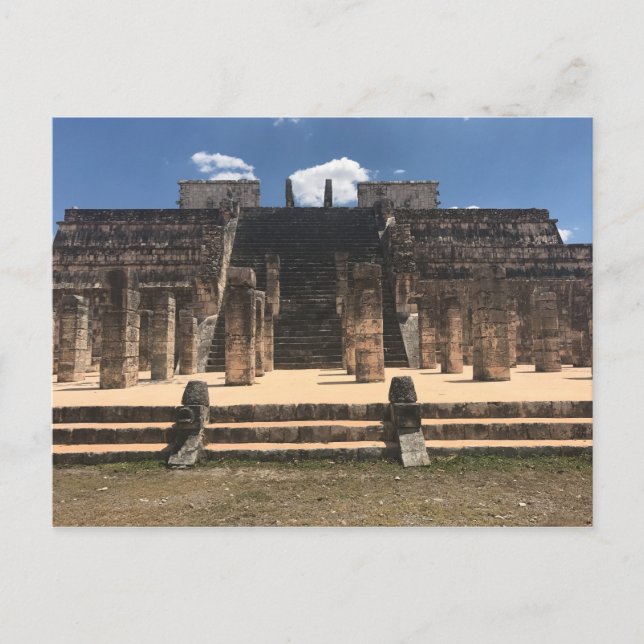 Temple Chichen Itza des Guerriers #2 Carte postale (Devant)