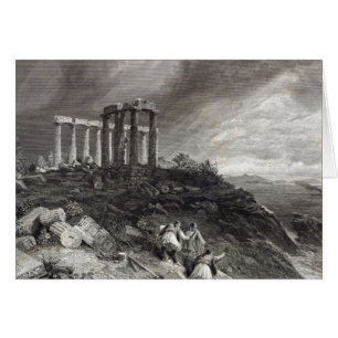 Temple de Minerva Sunium, gravé par J. Saddler