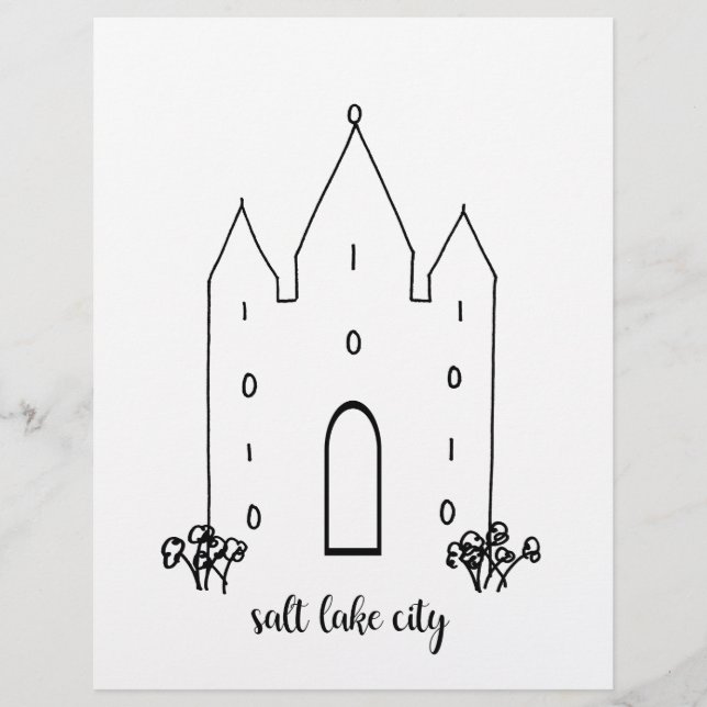 temple de salt lake city utah simple moderne (Devant)