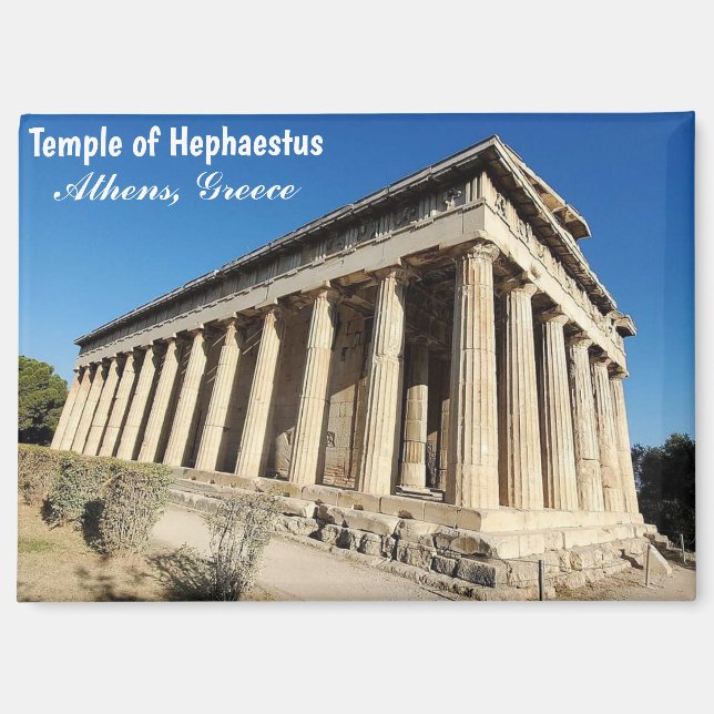 Temple d'Héphaïstos Athènes Grèce Souvenir Magnet (Recto)