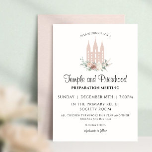 Temple et prêtrise Préparation Invitation