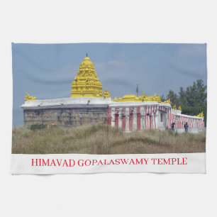 Temple indien vue serviette de thé