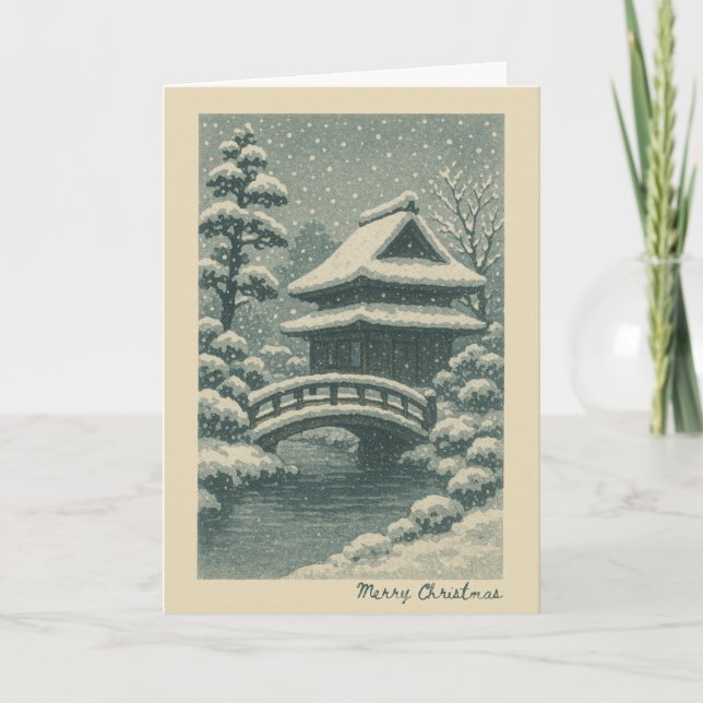 Temple japonais - Carte de Noël (Devant)