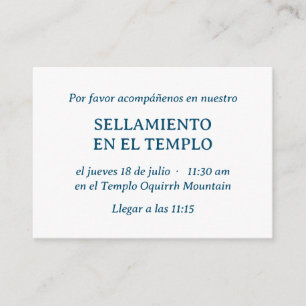 Temple minimaliste bleu espagnol Invitation à scel