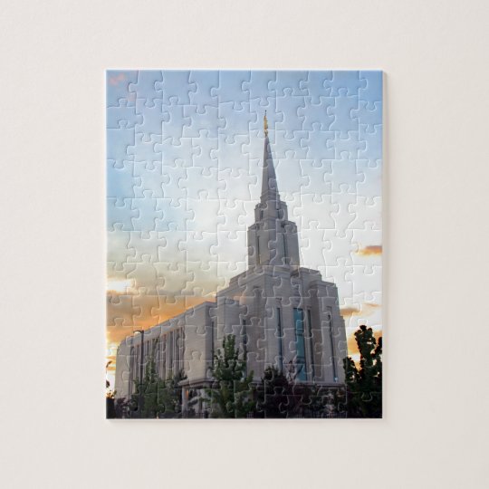 Temple mormon de l'Utah de montagne de LDS Oquirrh Puzzle