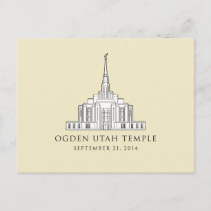 Temple Ogden Utah. 21 septembre 2014. carte postal