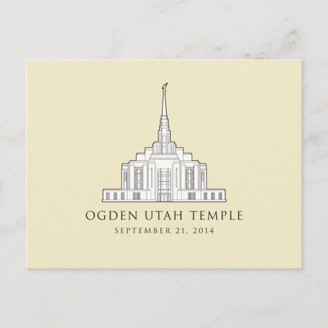 Temple Ogden Utah. 21 septembre 2014. carte postal (Devant)