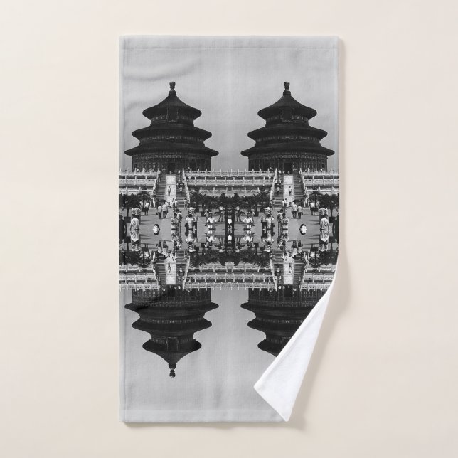 Temple Pekin de la Chine vintage du ciel (Serviette à main)