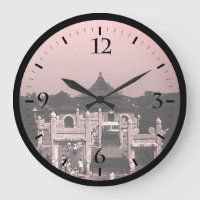 Temple Pekin vintage Parc du Ciel Grande horloge