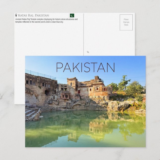 Temples de Katas Raj, carte postale de voyage au P (Devant / Derrière)