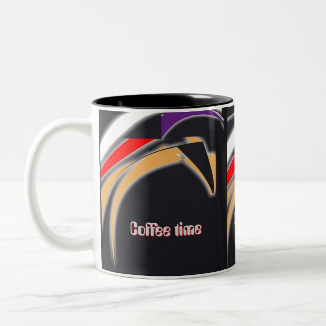 Temps de café Mug avec design tribal numérique (Gauche)