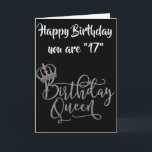 TEMPS DE FÊTER LES "17 ANS" CARTE DE REINE<br><div class="desc">Si vous aimez CE CHIEN MIGNON, jetez un coup d'œil autour de vous pour PLUS D'ANNIVERSAIRES et d'autres MOMENTS HEUREUX que nous célébrons à coup sûr :) ET N'OUBLIEZ PAS QUE VOUS POUVEZ CHANGER "L'ÂGE" ET LE "VERSE" SUR TOUTES LES CARTES DANS MES NEUF MAGASINS EN UNE QUESTION DE MINUTES...</div>