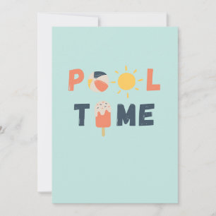 temps de la piscine. Invitations et annonces