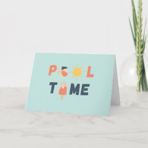 temps de la piscine. Invitations et cartes de voeu